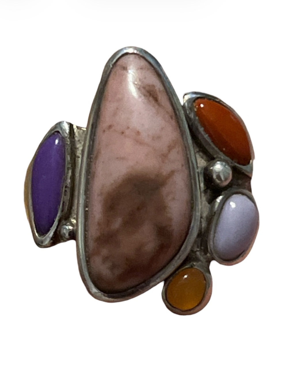 Whitney Kelly 925 Sterling Silver Multi Gemstone Statement Ring